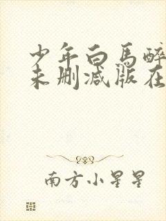 少年白马醉春风未删减版在线观看