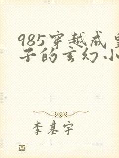 985穿越成皇子的玄幻小说