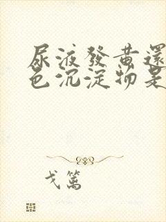 尿液发黄还有白色沉淀物是什么原因