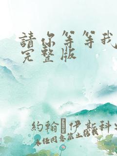 请你等等我原唱完整版