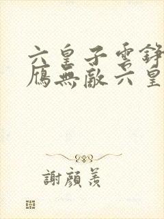 六皇子云铮沈落雁无敌六皇子