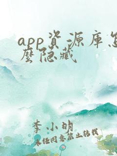 app资源库怎么隐藏