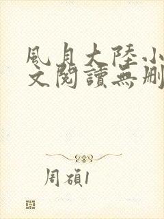 风月大陆小说全文阅读无删减