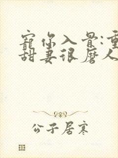 宠你入骨:重生甜妻很磨人