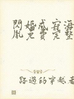 闪婚成宠海彤战胤免费完整笔趣阁