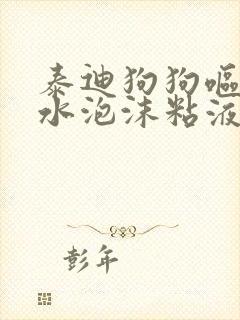 泰迪狗狗呕吐黄水泡沫粘液吃什么药