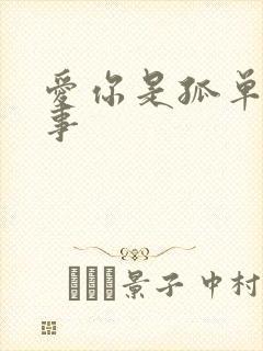 爱你是孤单的心事