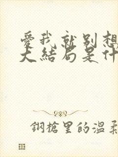 爱我就别想太多大结局是什么