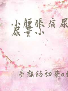 小腹胀痛尿频且尿量小