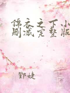 锦衣之下小说未删减完整版