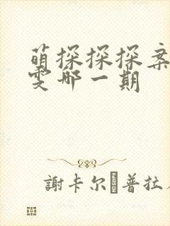 萌探探探案王玉雯哪一期