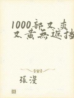 1000部又爽又黄无遮挡的视频