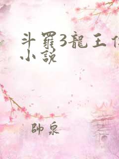 斗罗3龙王传说小说