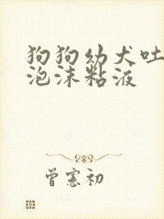 狗狗幼犬吐白色泡沫粘液