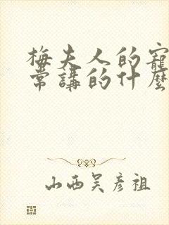 梅夫人的宠夫日常讲的什么