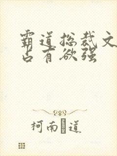 霸道总裁文男主占有欲强