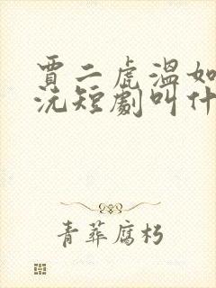 贾二虎温如玉小沅短剧叫什么