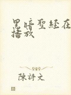 黑暗圣经在线观播放