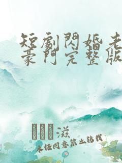 短剧闪婚老公是豪门完整版时长