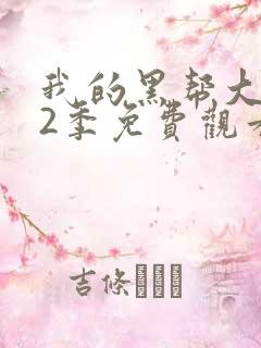 我的黑帮大佬第2季免费观看