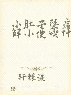 小肚子坠痛老想解小便吃什么药