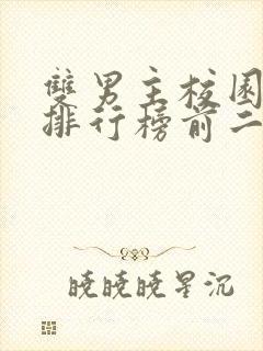 双男主校园小说排行榜前二十名