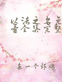 以法之名免费观看全集完整版