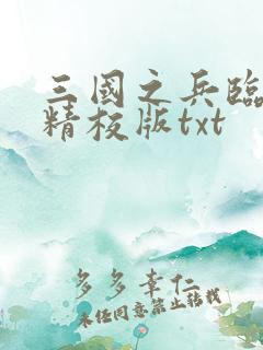三国之兵临天下精校版txt