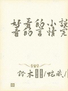 好看的小说女生看的言情完结小说