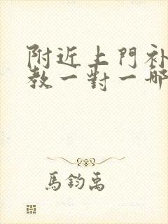 附近上门补课家教一对一哪里好