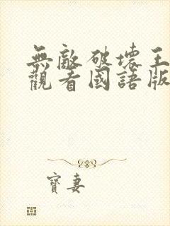 无敌破坏王免费观看国语版