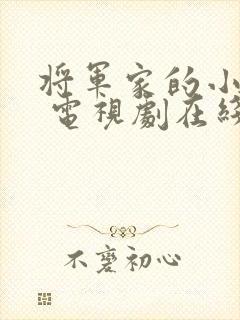 将军家的小娘子 电视剧在线观看