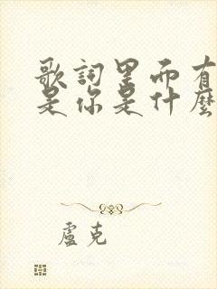 歌词里面有是你是你是什么歌