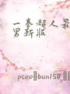 一拳超人最强之男新版