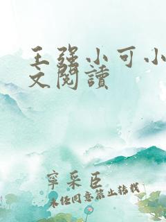 王强小可小说全文阅读
