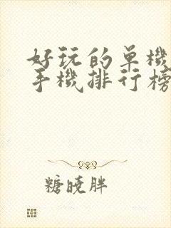 好玩的单机游戏手机排行榜前十名