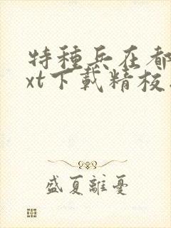 特种兵在都市txt下载精校版