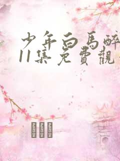 少年白马醉春风11集免费观看