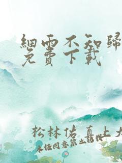 细雨不知归漫画免费下载