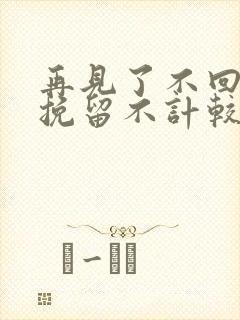 再见了不回头不挽留不计较是什么歌