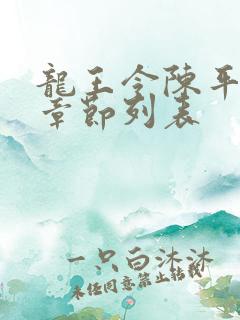 龙王令陈平最新章节列表