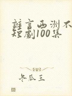 谁言西洲不知意短剧100集
