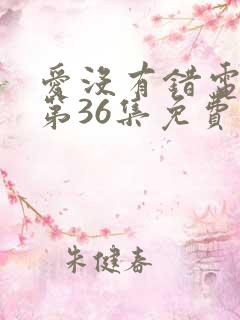 爱没有错电视剧第36集免费观看