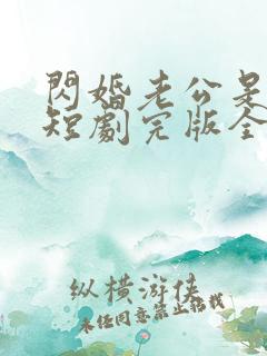 闪婚老公是豪门短剧完版全集