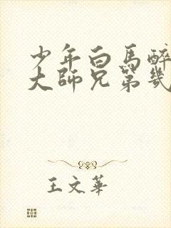 少年白马醉春风大师兄第几集出现的