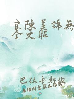 良陈美锦无删减全文版