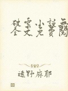 破云小说无删减全文免费阅读