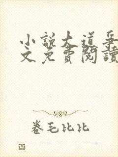 小说大道争锋全文免费阅读全文