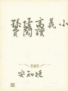 孙倩高义小说免费阅读