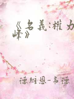 《名义:权力巅峰》